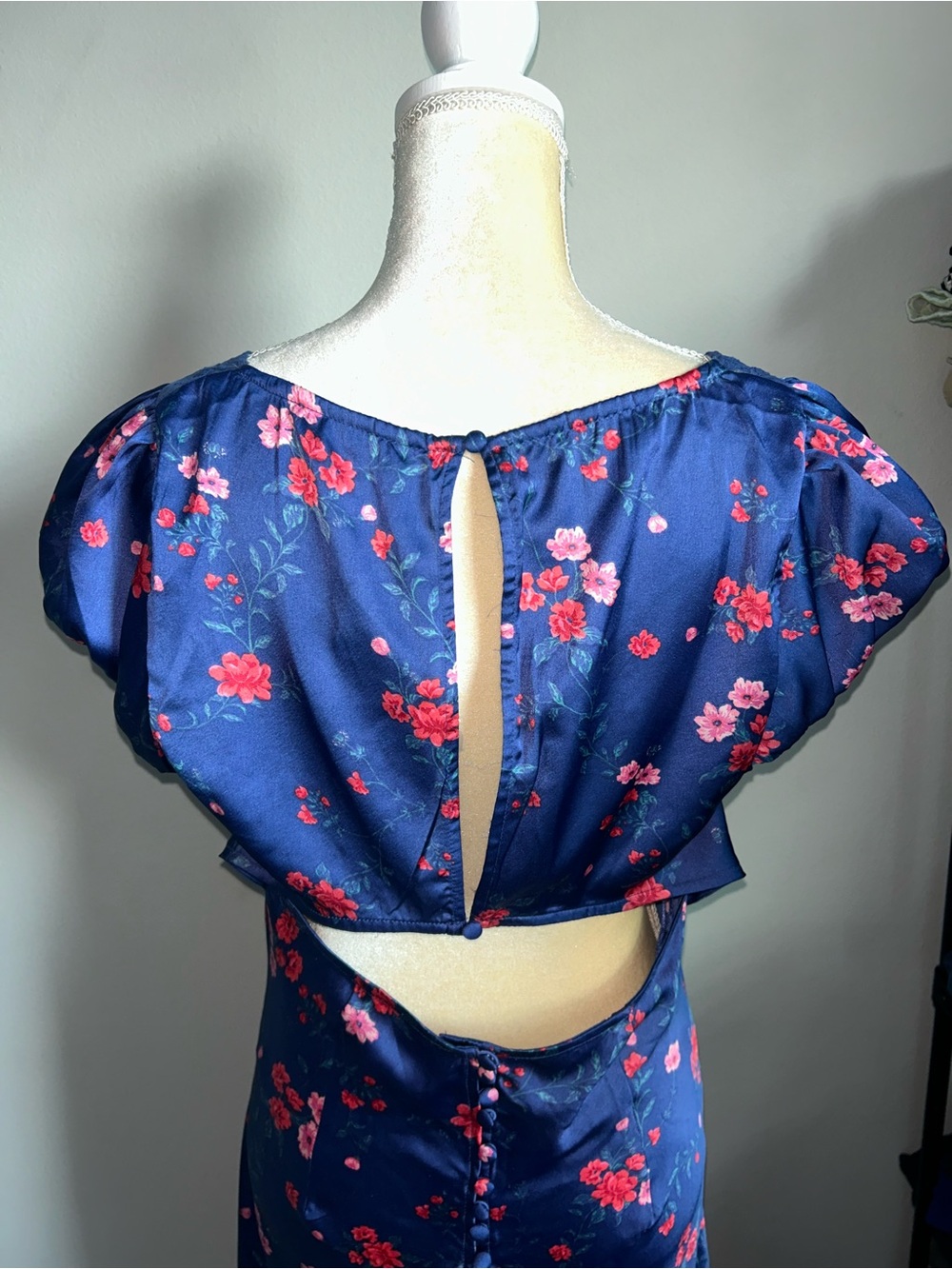 NWT Free People Butterfly Babe Lace Floral Printed Maxi Dress Sz XL - Picture 9 of 14